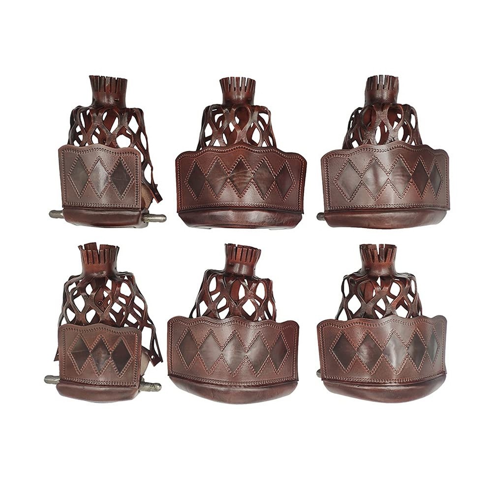 Pool Table Leather Pockets Diamond Pattern Shield, Leather Billiard Pockets M...