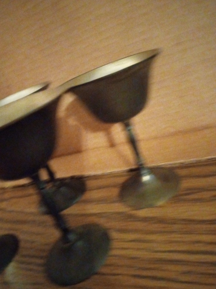 4 Silver Plated Mini Goblets/Cordials Made in India 