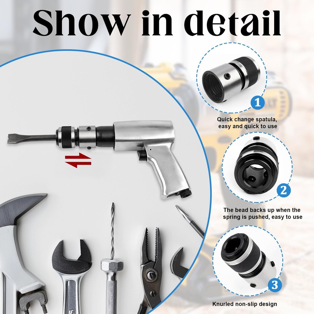 2 Pack Quick Change Chisel Retainer for Hammer Socket Adapter, Hammer Quick C...