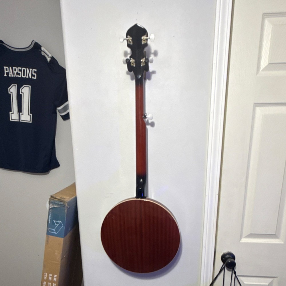 Rogue 5-String Closed Back Banjo Black White Brown 5-String Banjo Instrument