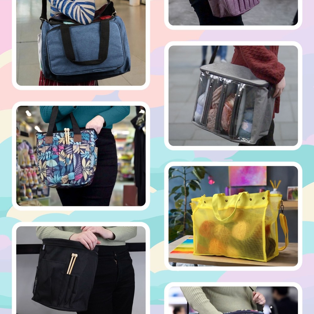 JubileeYarn Rectangular Fabric Yarn Storage Tote Bag