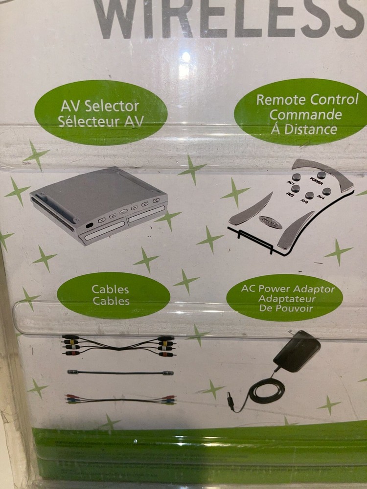 Intec wireless AV selector Xbox 360 Storage AV Switch 4 input component or RCA