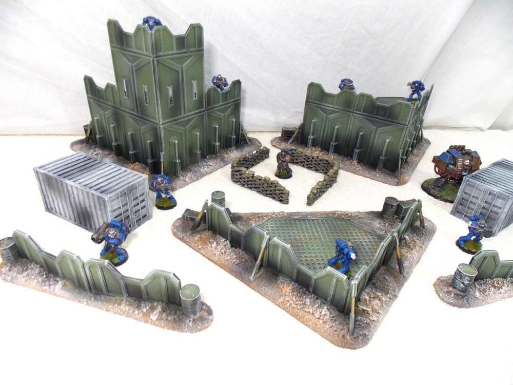 WARGAMING TERRAIN PAINTED BUNDLE 9 PIECE SET .....ADVANCE ORDERS