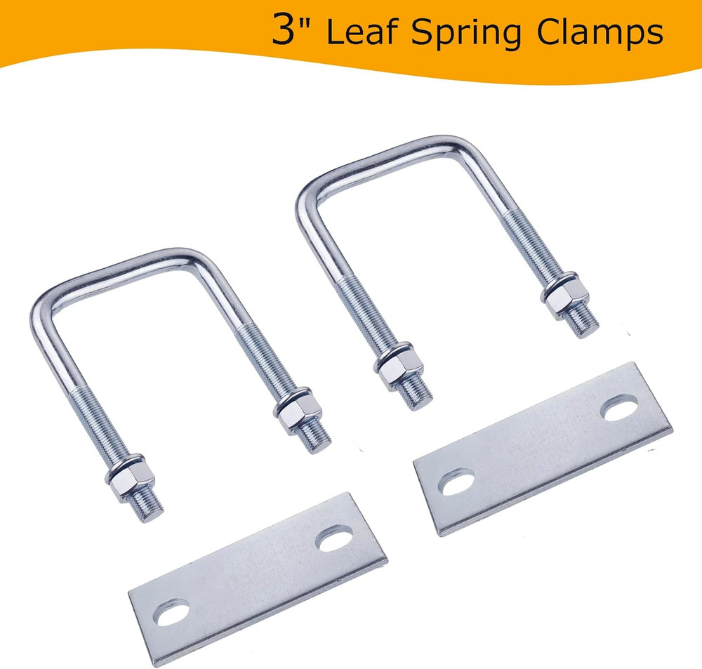 4 Pack Leaf Spring Clamp Kit with 3" Leaf Spring Clamps for Truck,Locks Leaf Spr