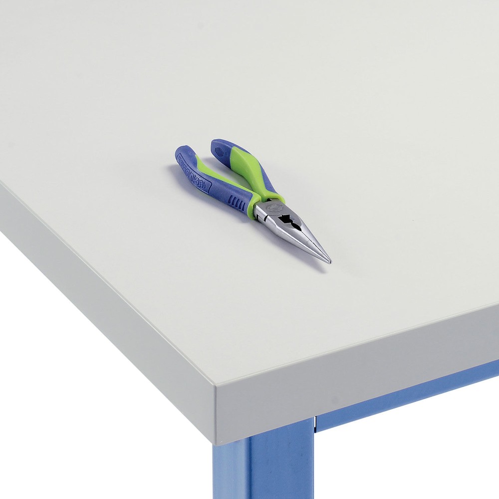 Production Workbench - Plastic Laminate Square Edge - Blue 96"W x 30"D