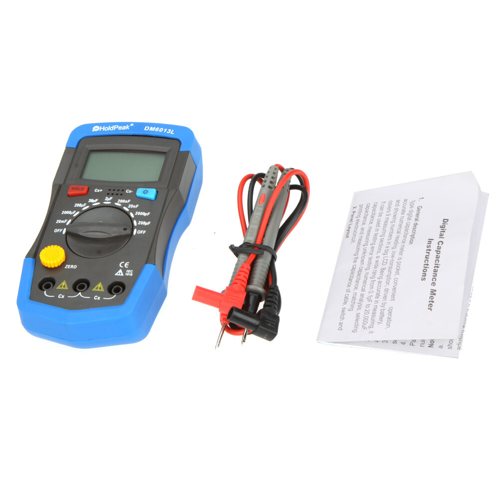 Handheld Digital Capacitance Meter Capacitor Megohm Testing 1999 Count