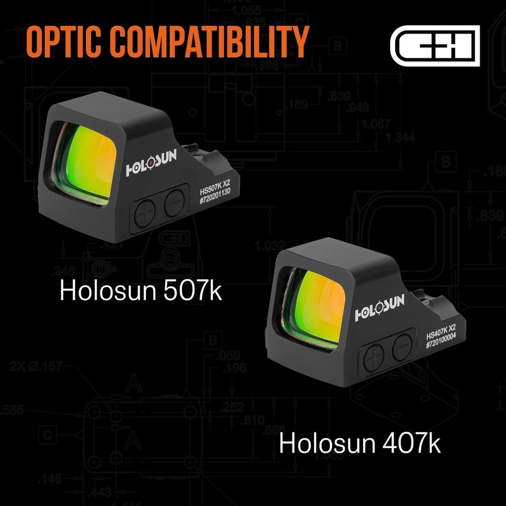Precision Red Dot Mount for Springfield Hellcat & Holosun