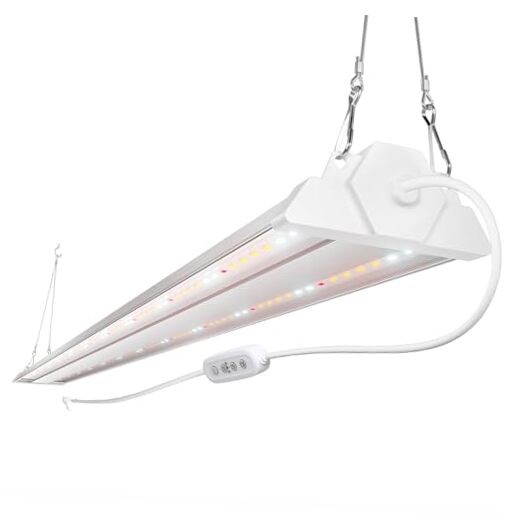 1 Pack 4ft LED Grow Light with 4FT - 1 Pack - Sunlike Full Spectrum with Timer