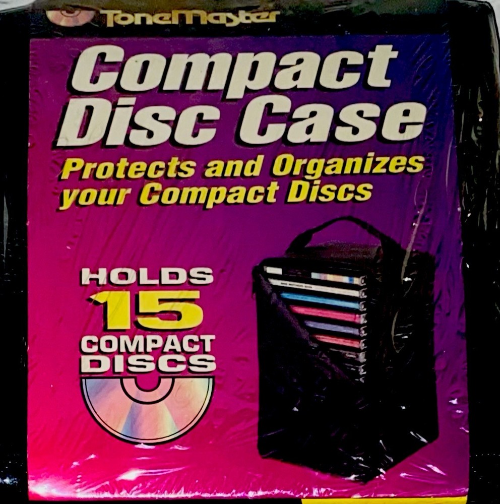 ToneMaster 15-CD Compact Disc Case With Nylon Strap Handle NEW & SEALED
