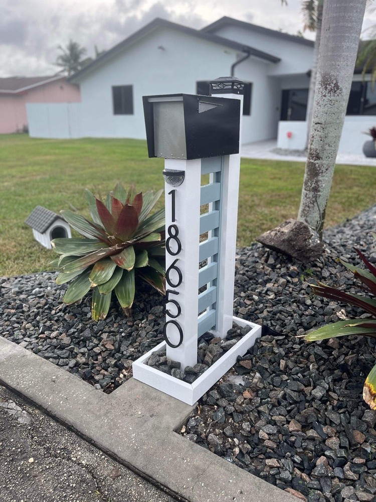 custom modern mailbox aluminum frame