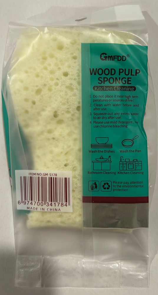6 -Pack Eco-Friendly Cleaning Kitchen Sponges Individually Wrapped