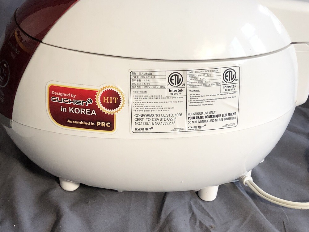 Cuchen Rice Cooker Model WM-0610US