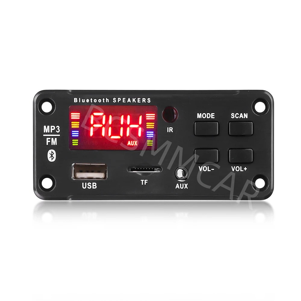 2x25W Amplifier Bluetooth 5.0 MP3 Player Decoder Board 12V Car FM Speaker Module