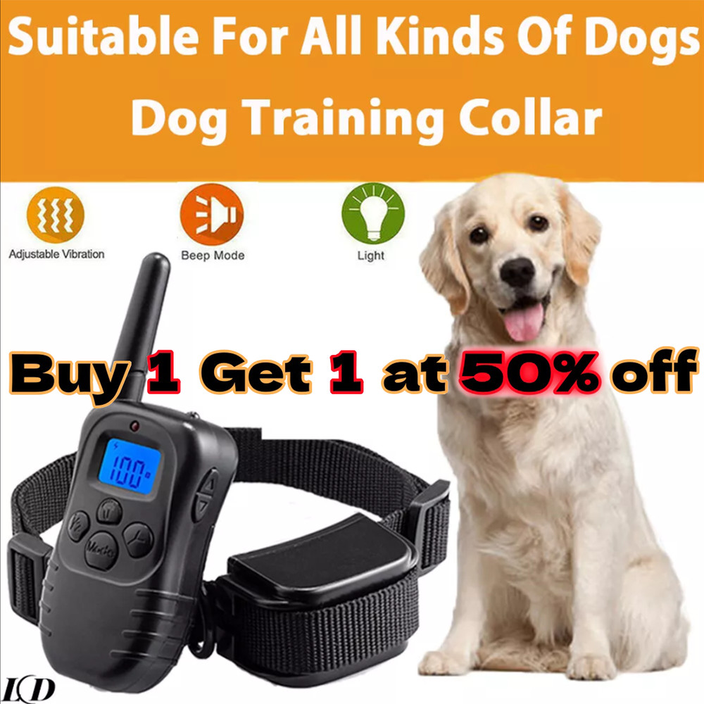 Dog Training Bark Collar Remote Control Trainer Waterproof Shock Rechargeable