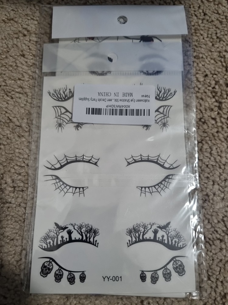 2 Packs Halloween Ete Tattoos