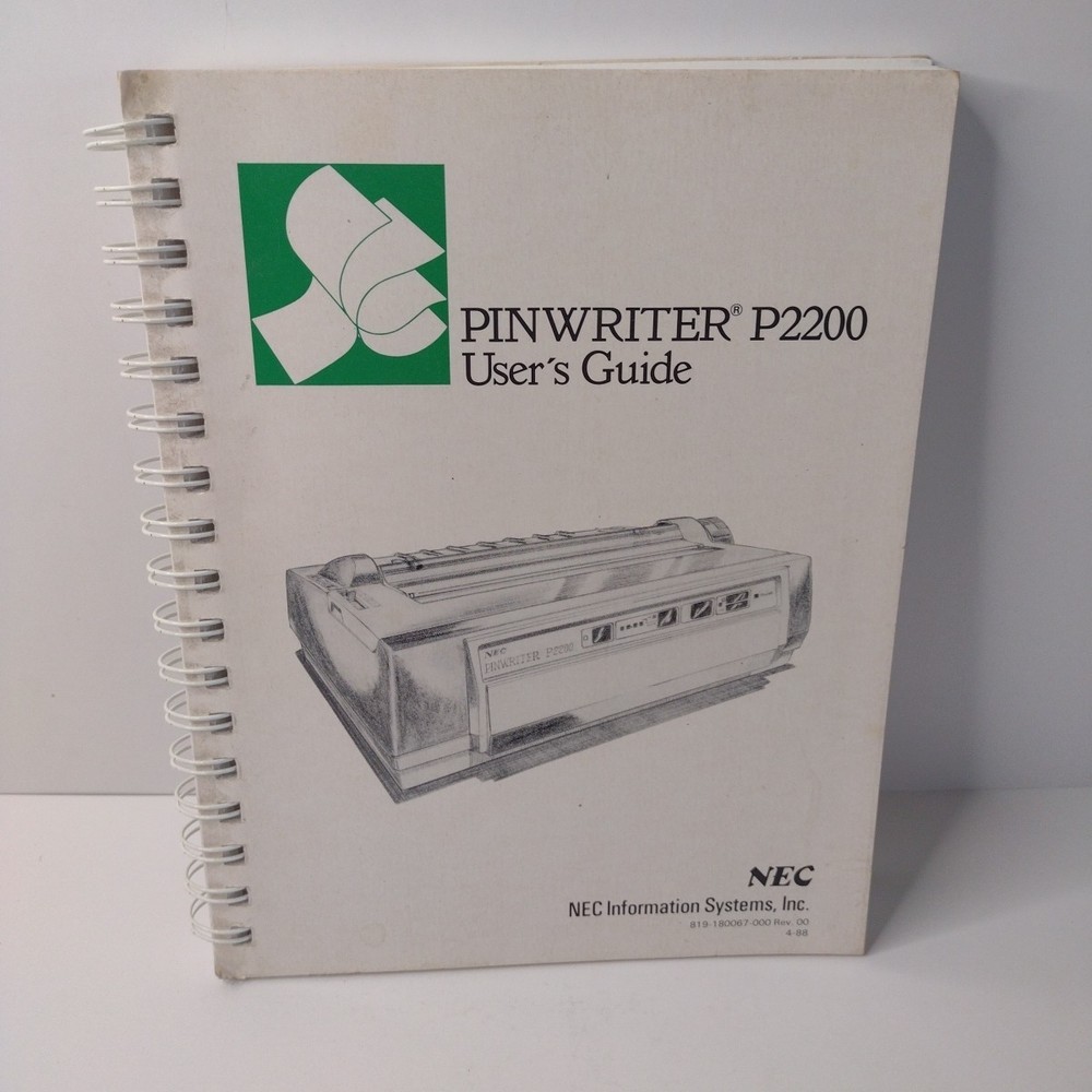 Pinwriter P2200 User's Guide