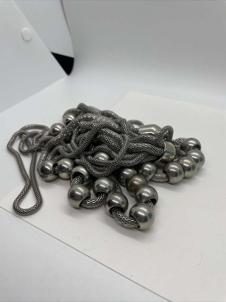 Vintage Multi Layer Silvertone Necklace