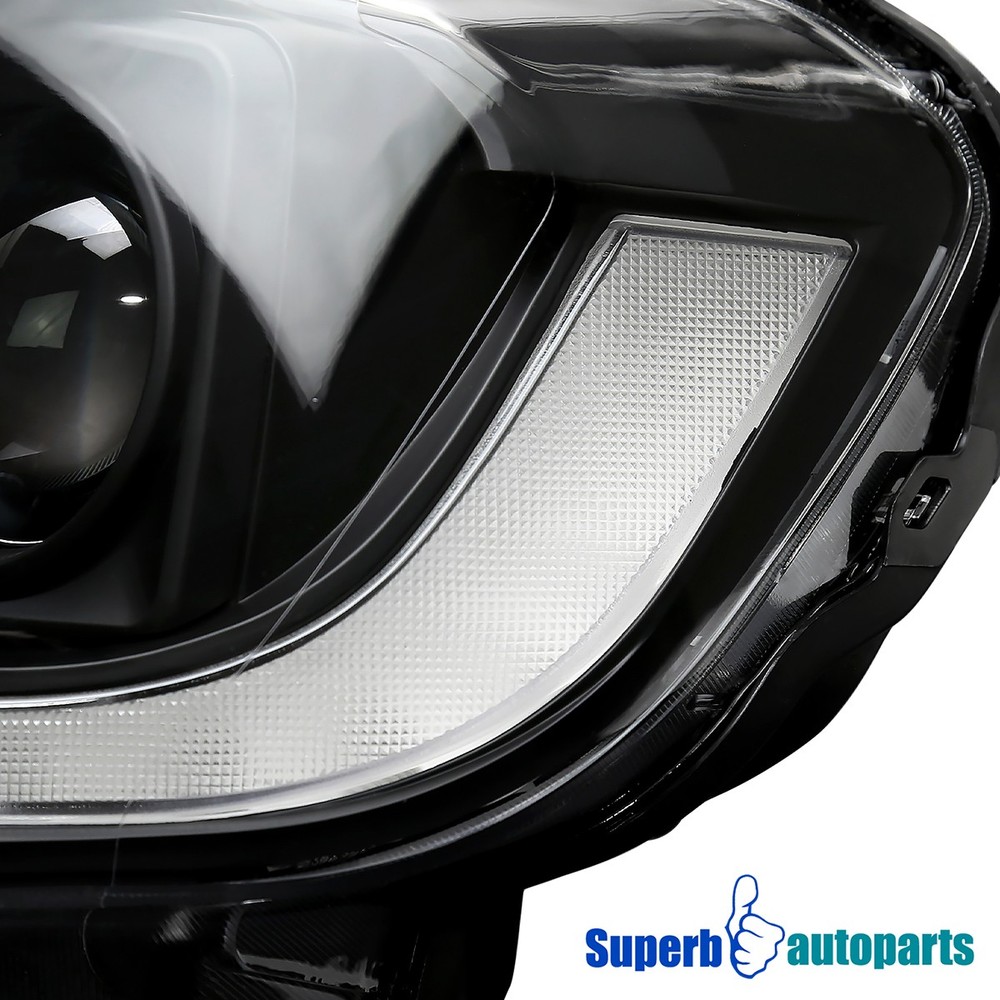 Fits 2019-2022 Ford Ranger Projector Headlight Sequential LED Switchback Black
