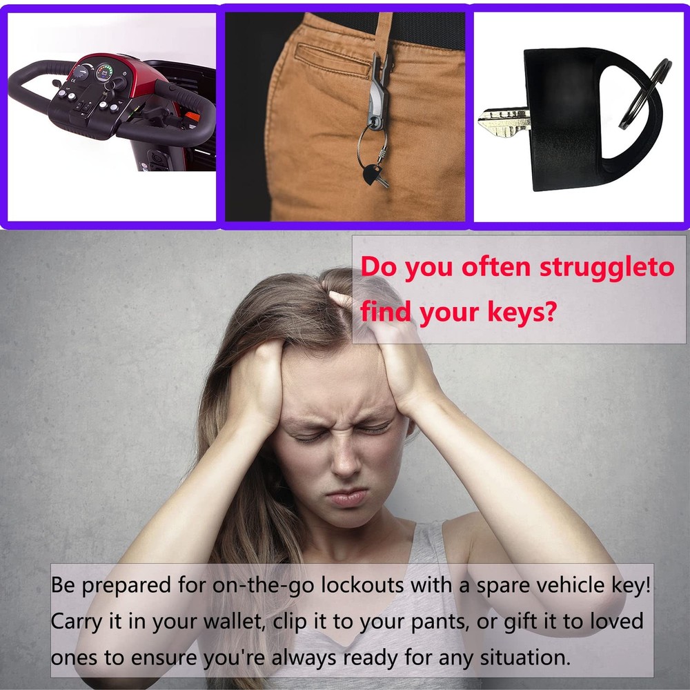 Premium Easy Pull Key Set for Powered Mobility Scooters - Deluxe Keys for Pri...