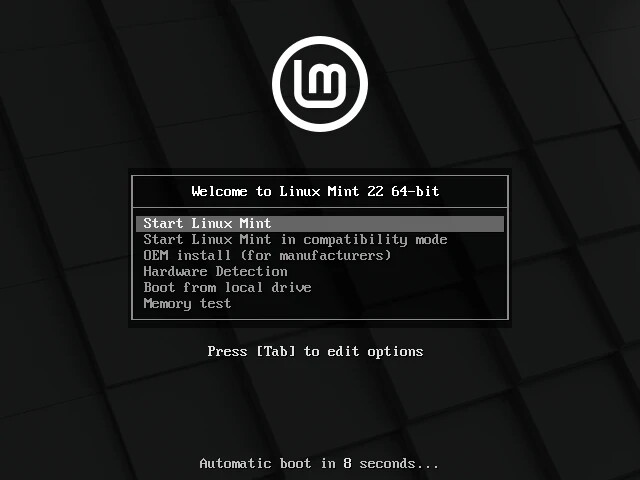 Linux MINT 22 USB WILMA MATE, 64-Bit Live Boot, Full Install for MAC, PC