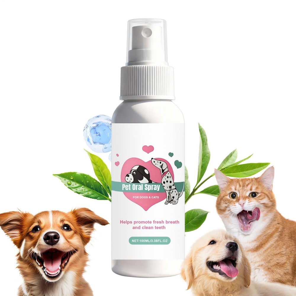 100ml Pet Oral Spray Instant Effective Convenient Gentle Cleaning Solution