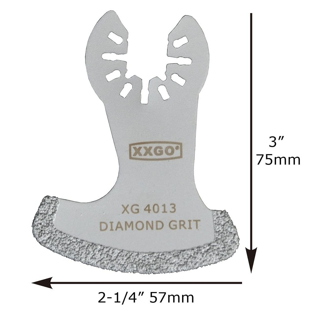 XXGO 4 Pcs Oscillating Multi Tool Diamond Segment Swing Grit 4 PCS, Silver