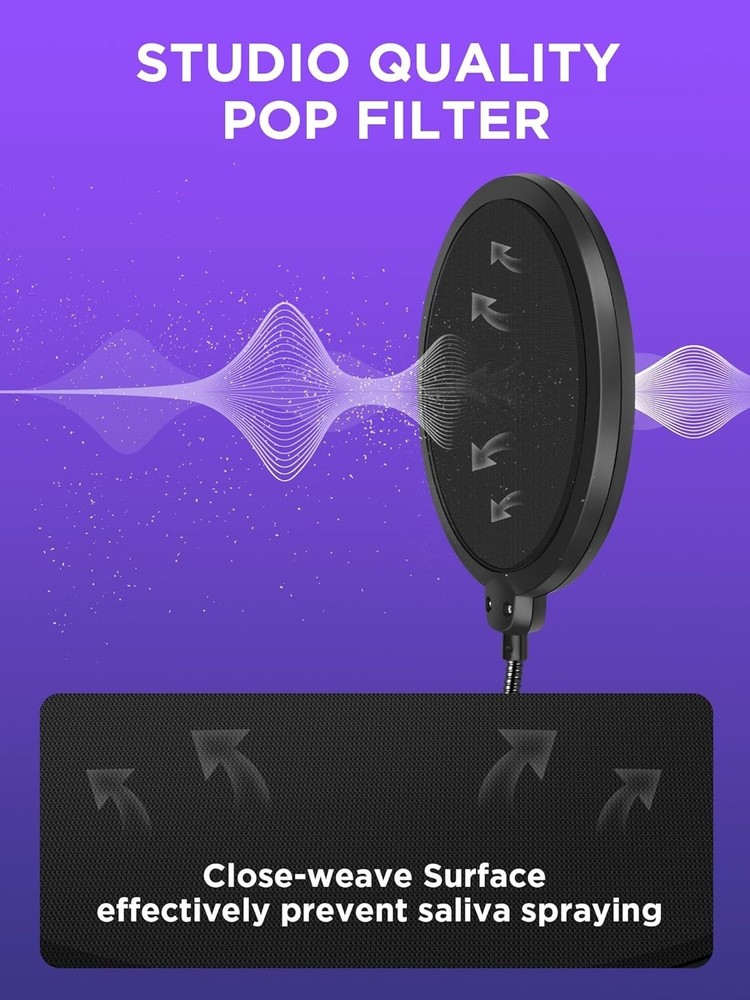 Heavy Duty Mic Stand & Pop Filter