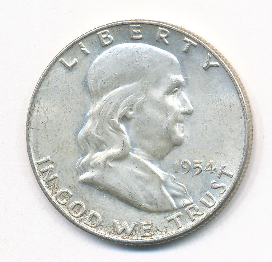 1954 D FRANKLIN SILVER HALF DOLLAR