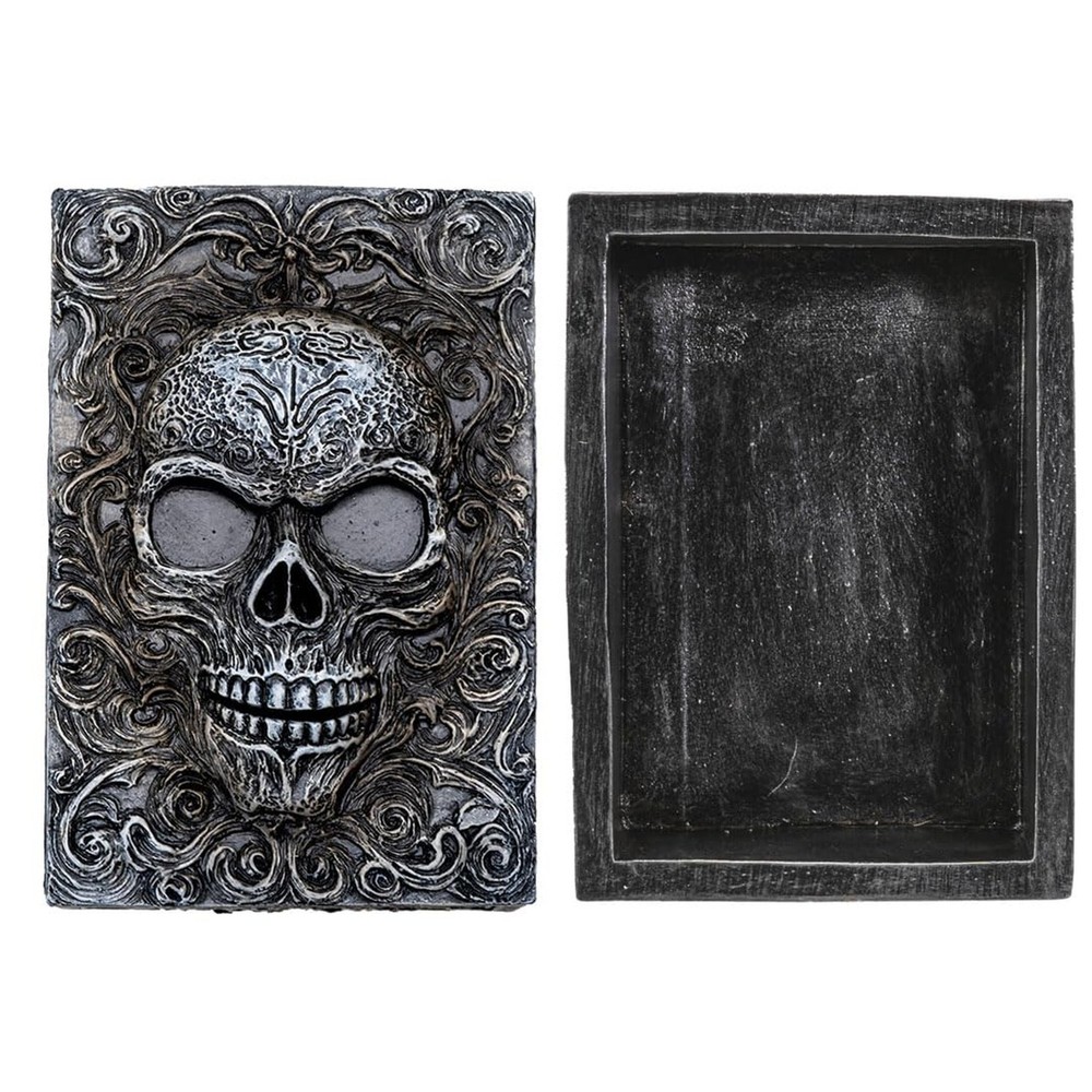 Pacific Giftware Skull Tarot Box Gothic Decorative Storage Container for Taro...