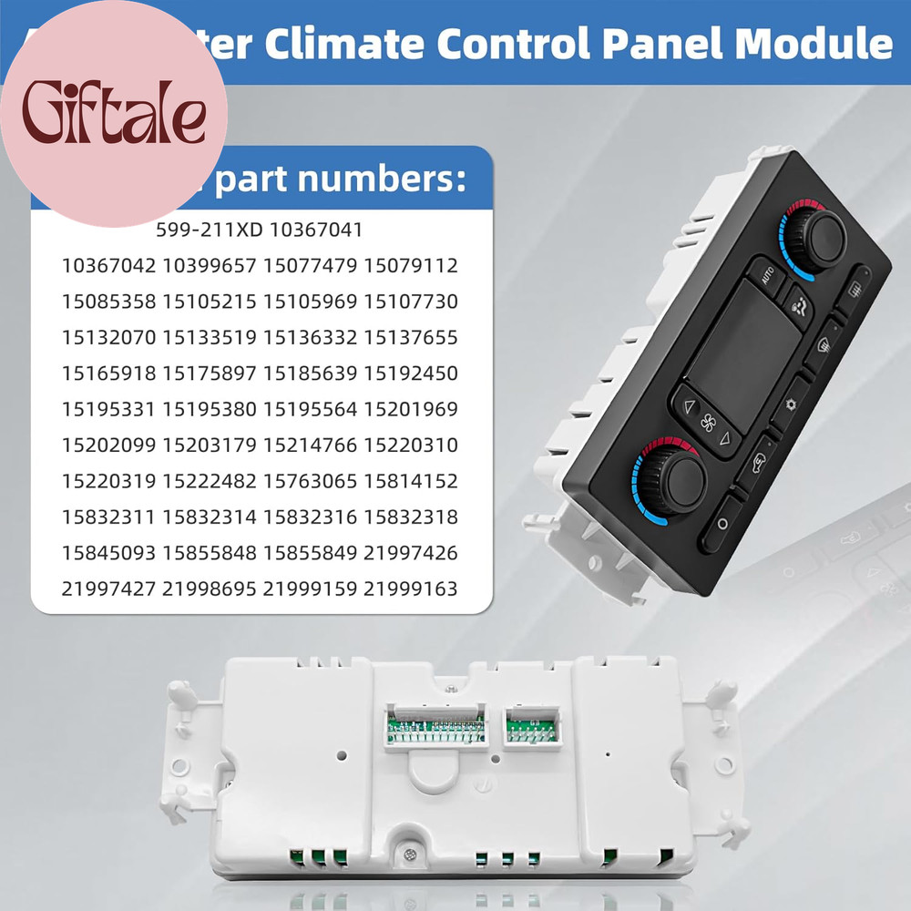 599-211XD A/C Heater Climate Control Module Panel Switch for 02-09 Chevy Silvera