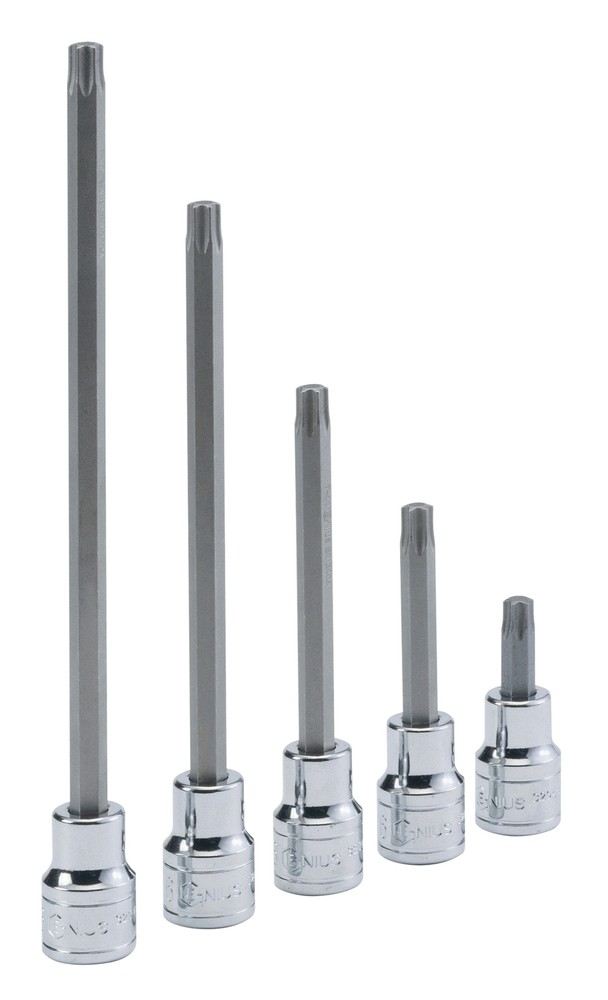 Genius Tools 1/2" Dr. T-25 Star Bit Socket, 55mmL - 408+6125