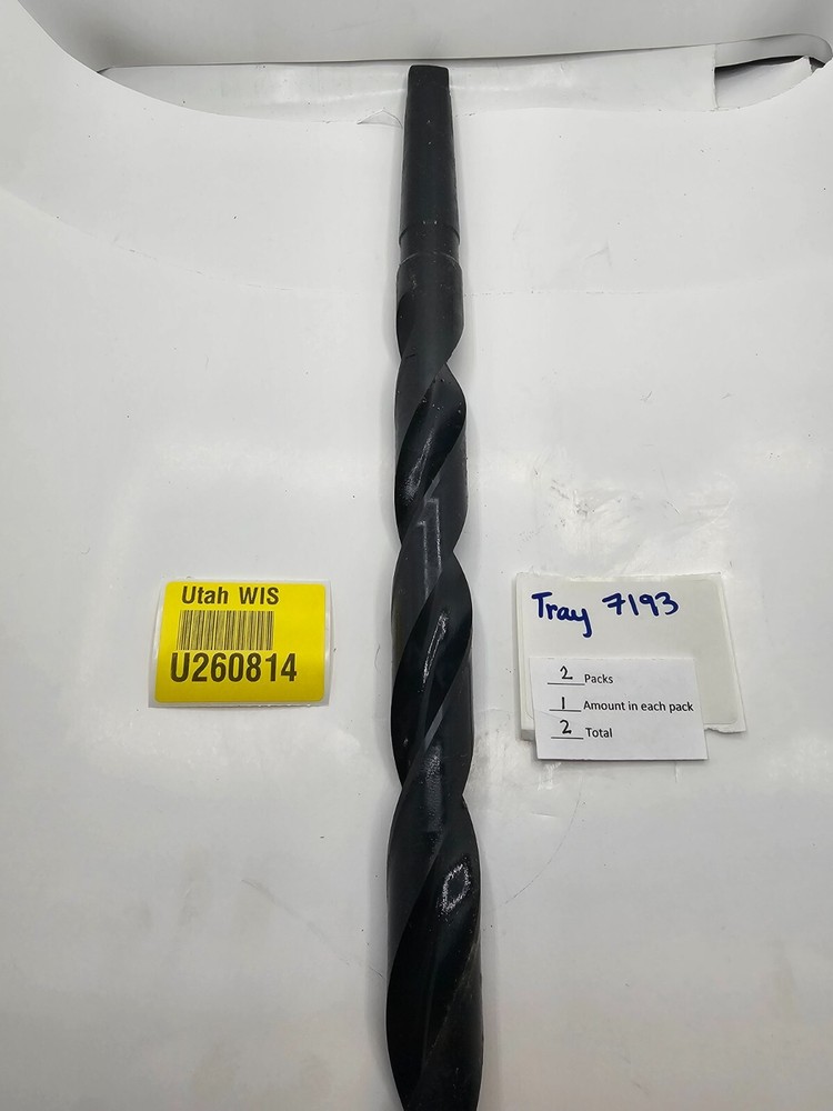 (QTY 2) Taper Shank Drill Bit HSS