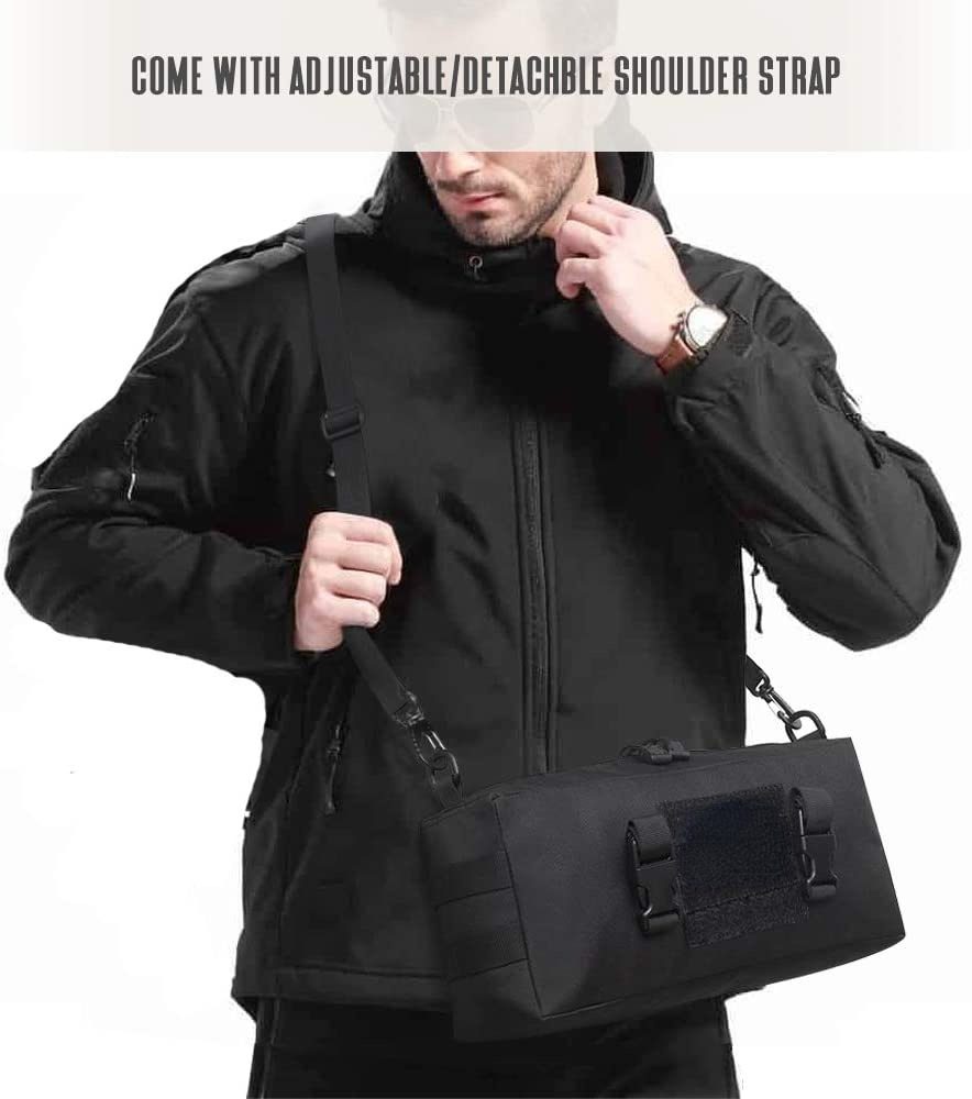 Tactical Molle Vertical EDC Pouch Utility Multi-Purpose Pouches & Shoulder Strap
