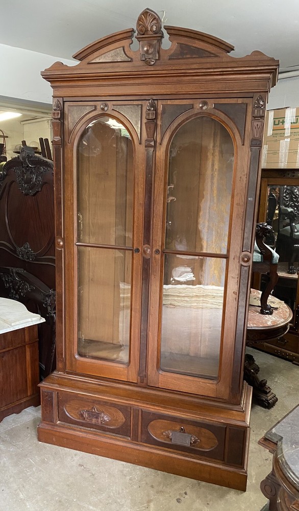 RENAISSANCE WALNUT 2 DOOR BOOKCASE