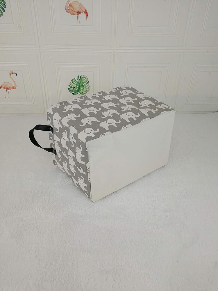 KUNRO Rectangle Toy Bin Waterproof storage organizer for Nursery Hamper Home