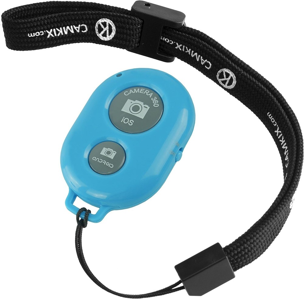 Elegant Wireless Bluetooth Camera Shutter Remote for Stunning Selfies - Blue