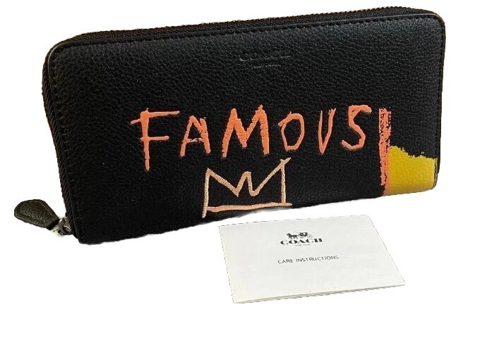 COACH Basquiat Black Long Wallet New
