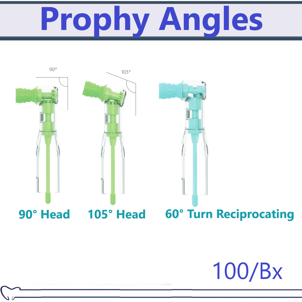 Dental Prophy Angles Soft Cup Regular Cup Ergonomic 105° Head Angle, 12/100/Bx