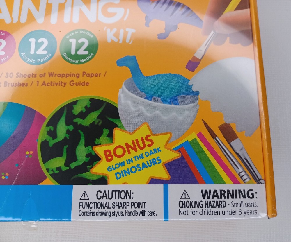 Easter Egg Decorating Kit Plastic Eggs Dinosaurs Paint
