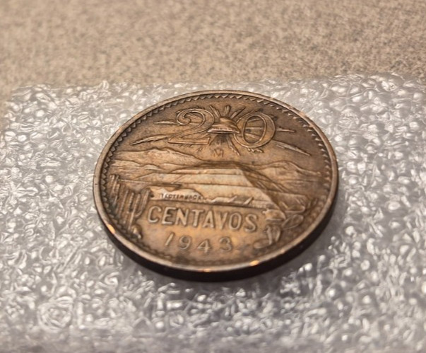 Mexico 20 Centavos 1943, Coin -Nice