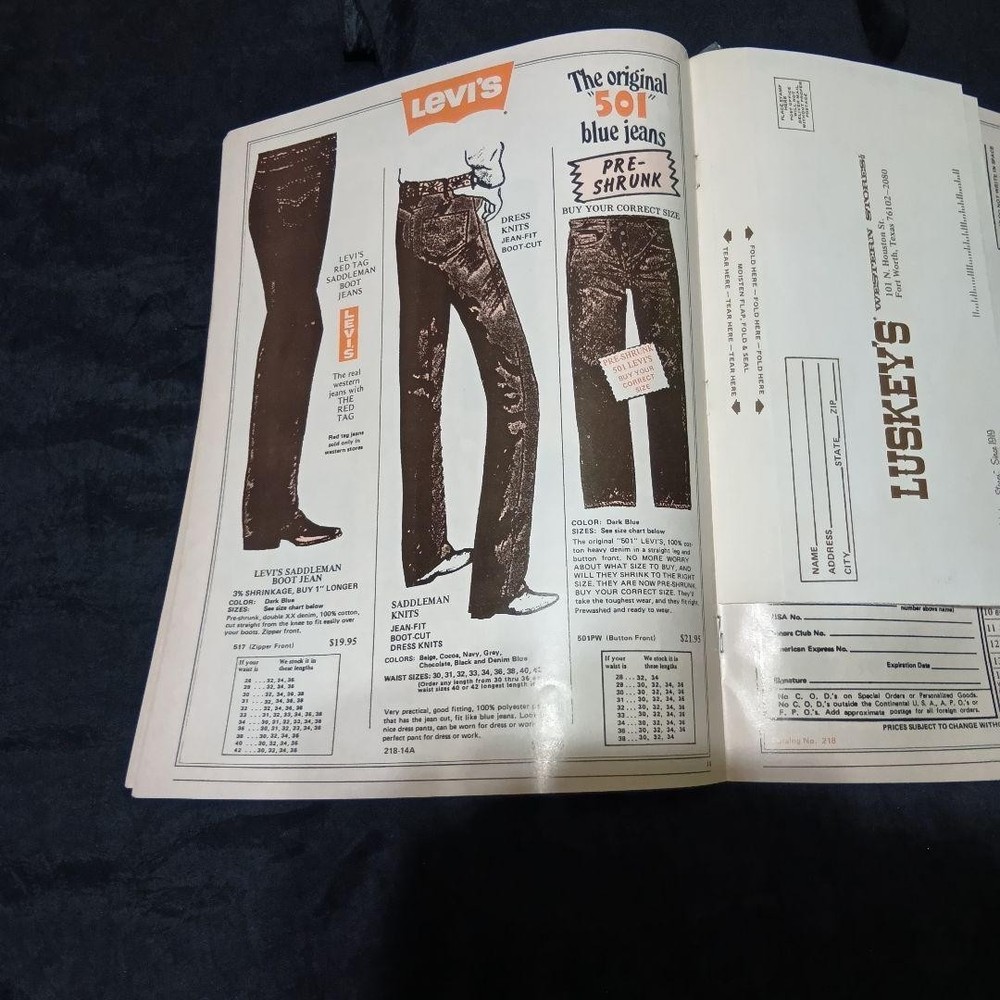 80s Western Catalog LUSKEY Levi