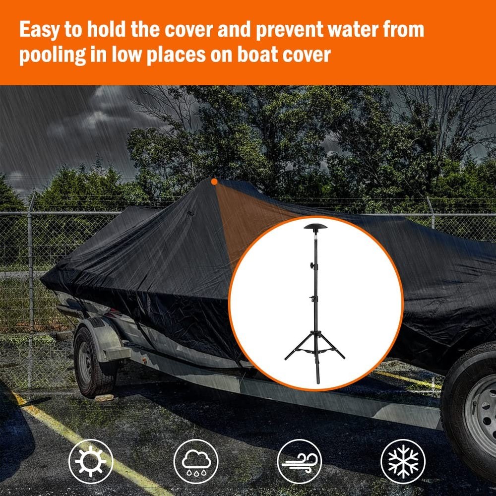 i Cover Boat Support Pole - Adjustable Iron Alloy Supporting 2 PACK