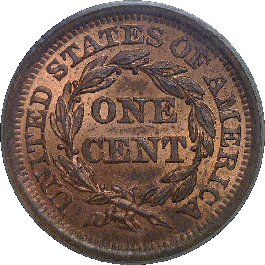 1852 Large Cent PCGS MS-65 RB