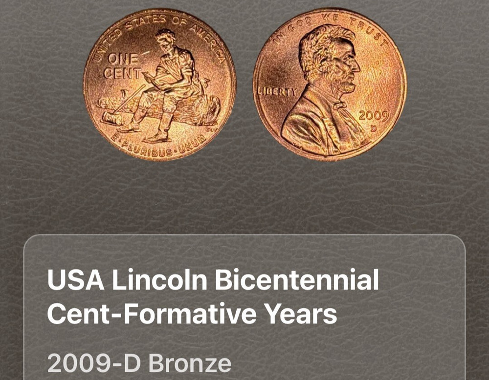 2009 D Lincoln Bicentennial Cent-Formative Years