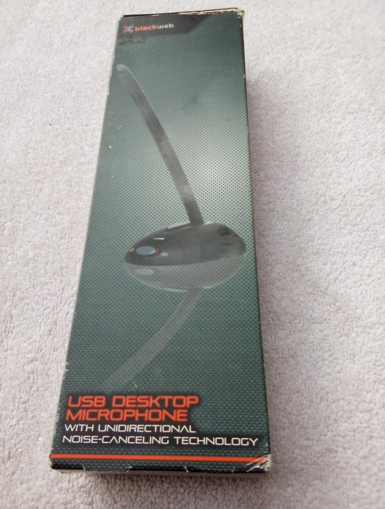 Brand New Blackweb  # BWA18HO01  USB Desktop Microphone for Computers PC or MAC