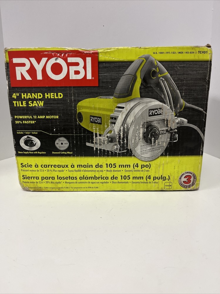 (NEW) RYOBI "4" HAND HELD TILE SAW.