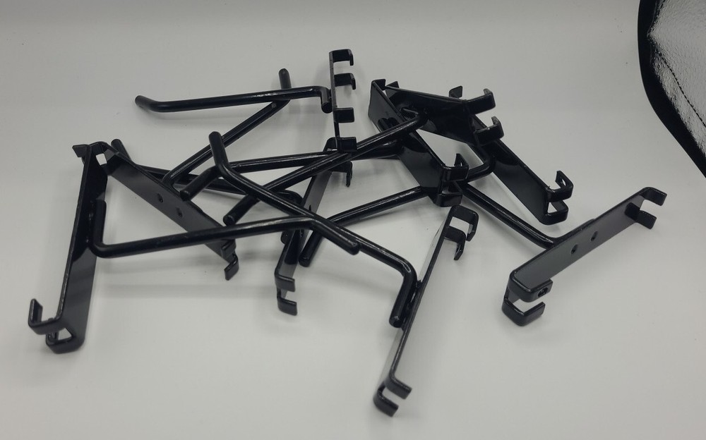 4" Gridwall Hooks - 10 Black Hooks For Gridwall or Mini Grid Cube Displays