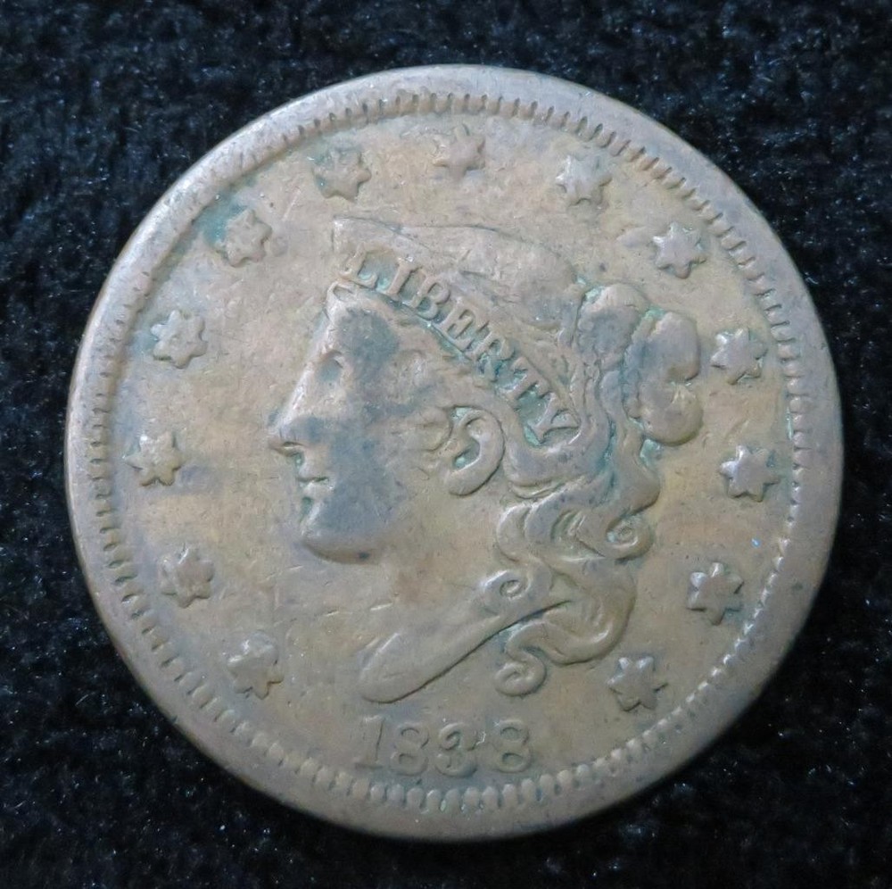 1838 Large Cent * Nice Light Brown Color * 5778