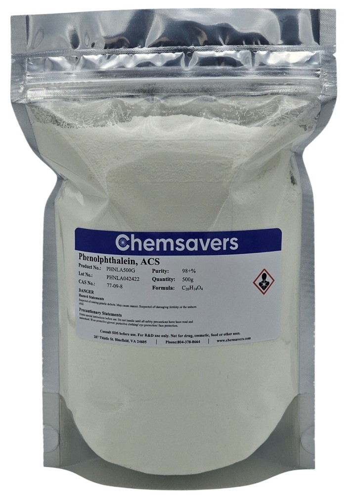 Phenolphthalein, ACS, 98+%, 500g