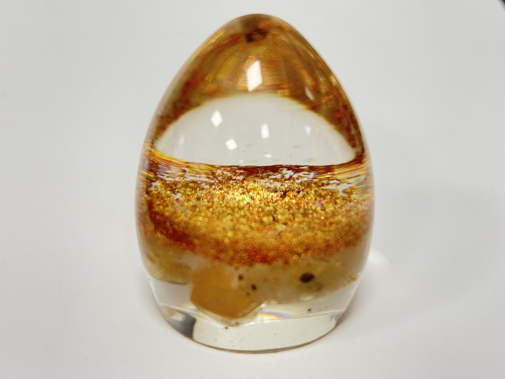 Orgone Energy Egg with Rutilated Quartz – Protective & Decorative Piece